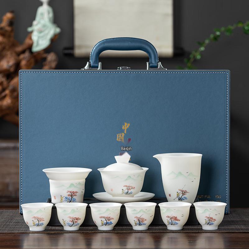 Hand-painted Ceramic Kung Fu Tea Set
