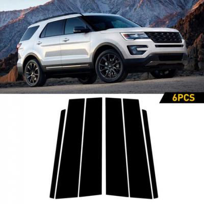 Set Of 6 For 2011- Ford Explorer Door Pillar Post Trim Black Car Accessories
