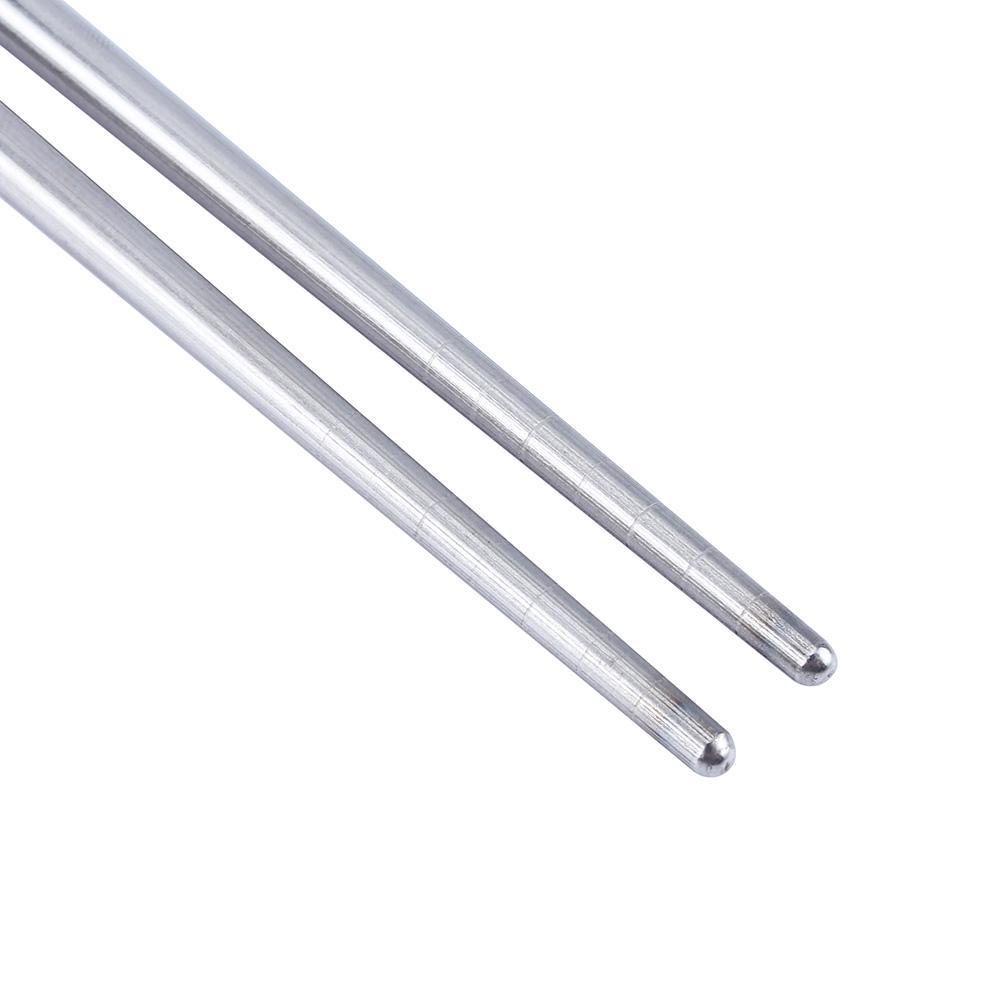 2 Pairs Chinese Fashion Anti skip Stainless Steel Chopsticks Chop Sticks Silver