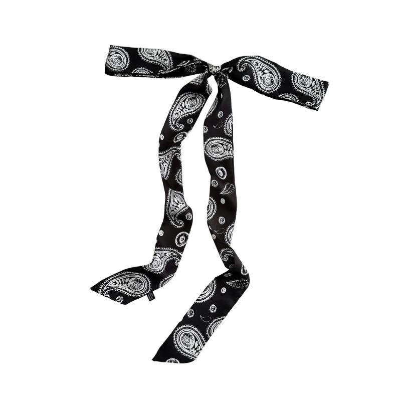 Silk scarf strip new fashion cashew flower series imitation silk scarf headscarf headband neck protection scarf decorative belt