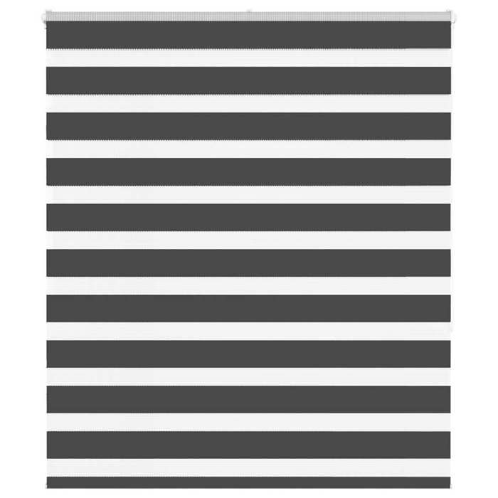 VidaXL Store zèbre noir 130x150 cm largeur du tissu 125,9 cm polyester, store à enrouleur zébré, store zébré pour fenêtre, 4014241