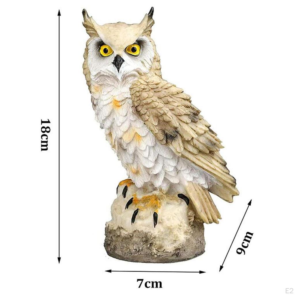 Owl Decoy Scarecrow Garden Statue , Keep Away Rabbits, Squirrels, Chipmunks, and Other Natural