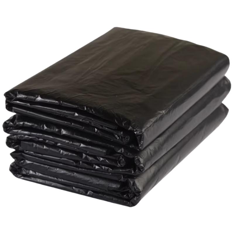 Commercial Thickened Flat-Mouth Black Garbage Bags