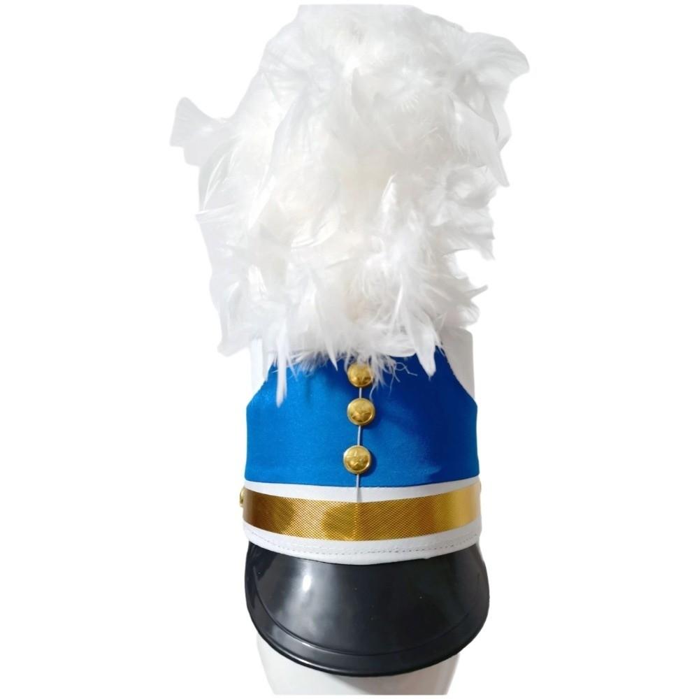 Striped Drum Band Hat Kids Guard Parade Cap Stylish Drummer Hat Halloween Theme