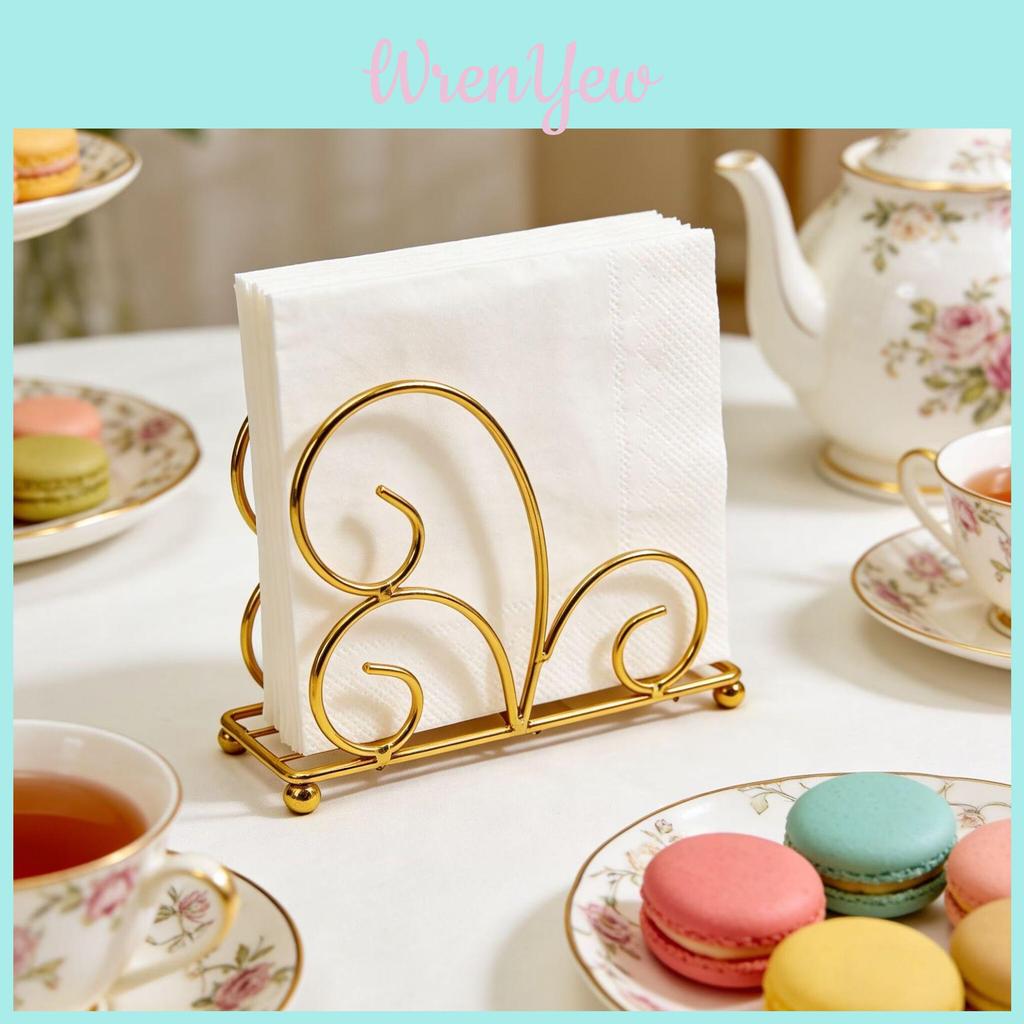 Iron Napkin Holder With Spray Finish For Restaurant And Hotel Table Decor