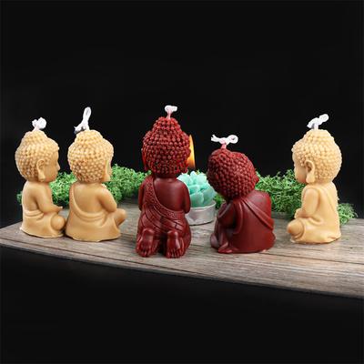 DIY Buddha Candle Silicone Mold 3D Buddha Soap Resin Mold Festival Gift Making Church Candle Production Supplies