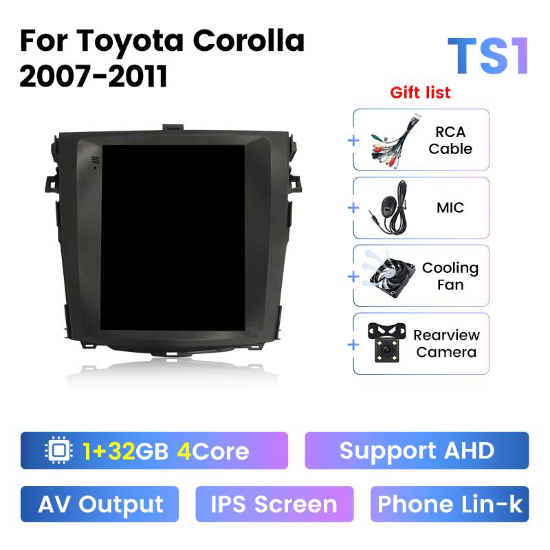 NaviFly pentru Tesla Ecran Vertical Radio Auto pentru Toyota Corolla 10 E140 E150 2006-2013 Carplay Player Multimedia Navigare GPS