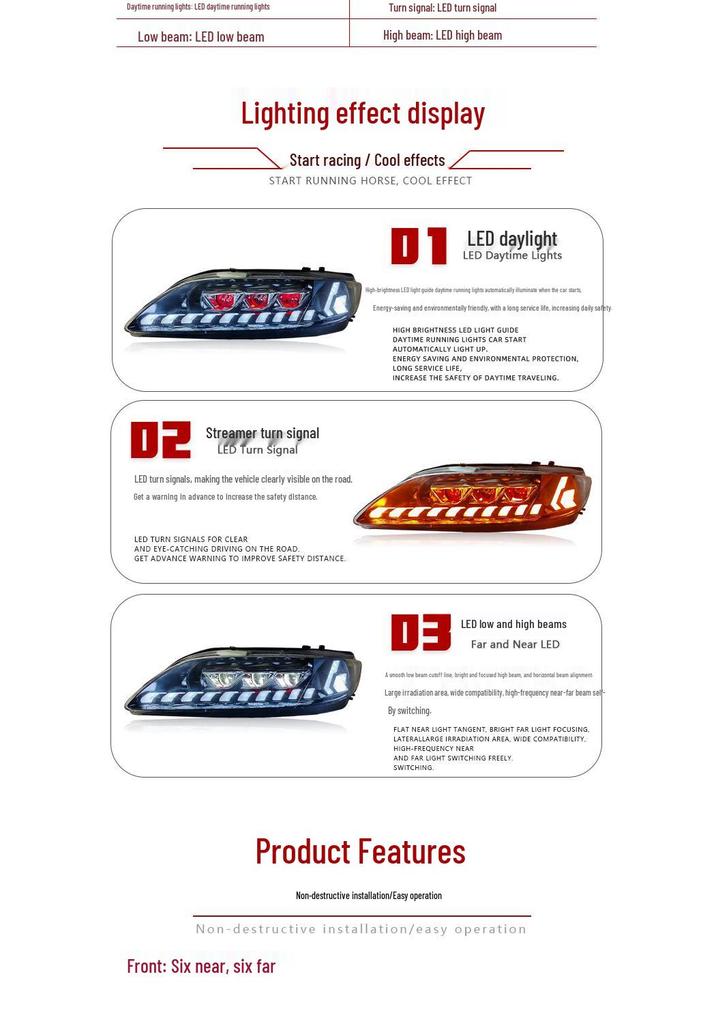 Mazda 6 (03-15) LED Projector Headlights with DRL & Sequential Turn Signals.