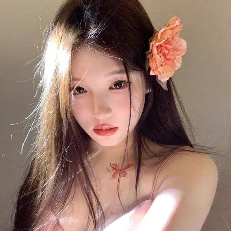 French Retro Peony Hair Clip Romantic Flowers Side Clip Duckbill Clip Hair Pin Woman Headwear Barrette Bridal Headdress