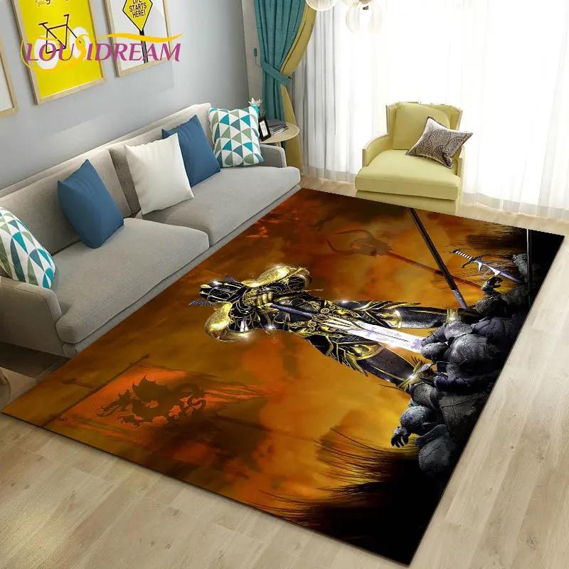 Cavalier Knight Templar Crusaders Game Area Rug Large,Carpet Rug for Living Room Bedroom Sofa Doormat Kitchen,Non-slip Floor Mat
