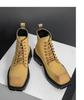 2024 British Retro Plus Size Men's High-top Martin Boots - Autumn/Winter Casual Trendy Height-boosting Leather Boots