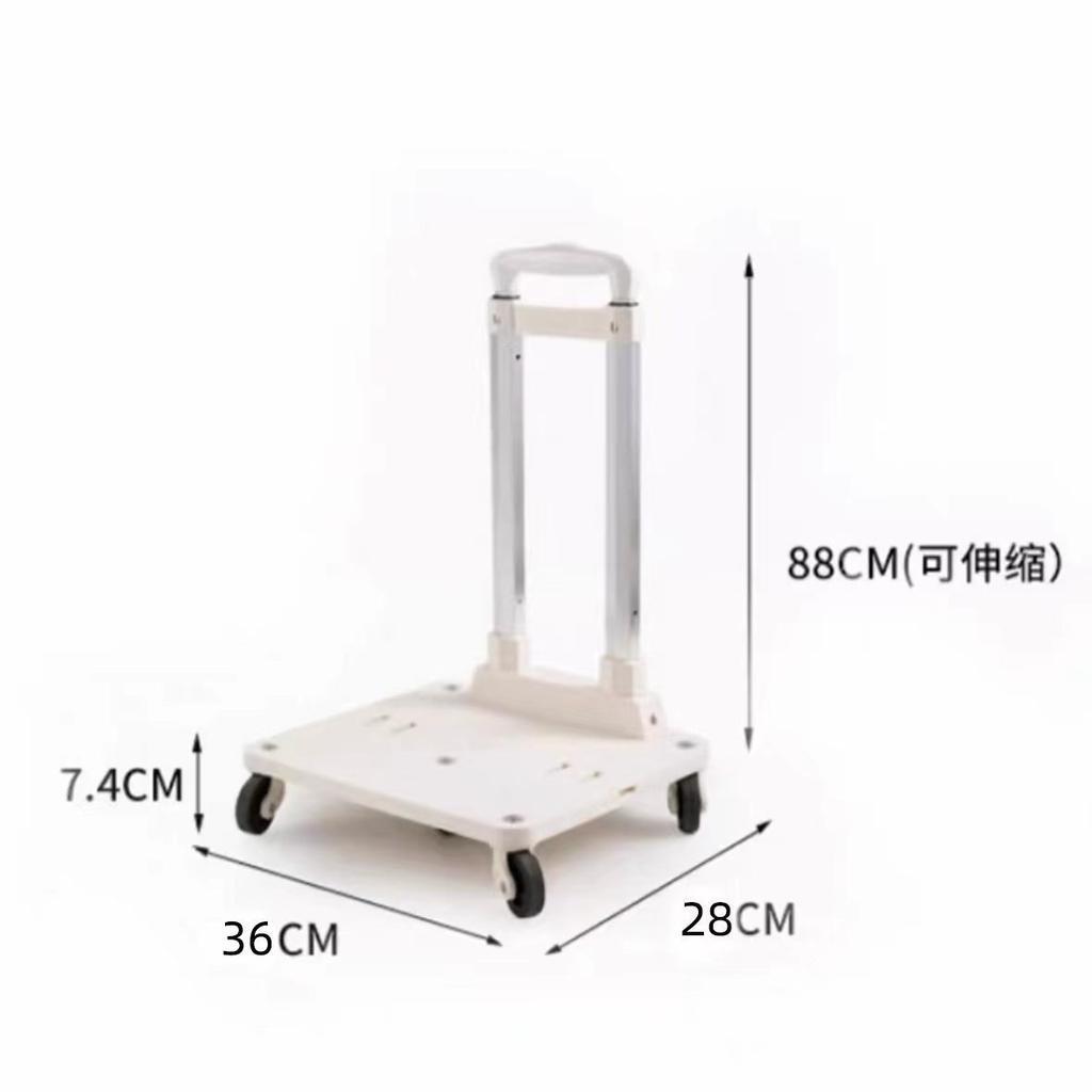 Portable Double-decker Pet Trolley Carrier for Cats & Dogs Ventilated Large Space Outdoor Foldable Breathable Pet Cart