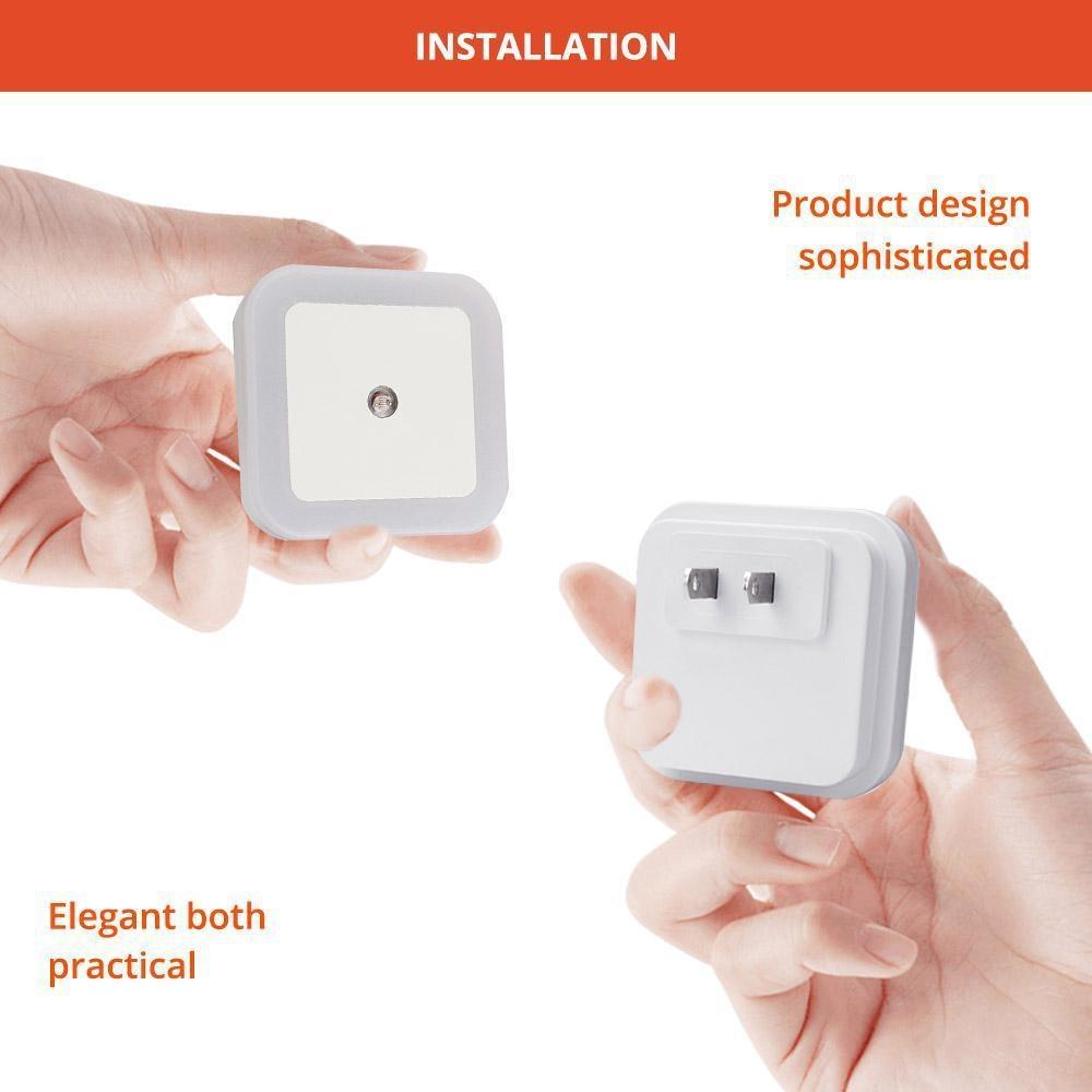 1Pcs MIni LED Night Light Sensor Control Induction Energy Saving Sleeping Night Light 110V-220V For Baby Room Bedroom Corridors