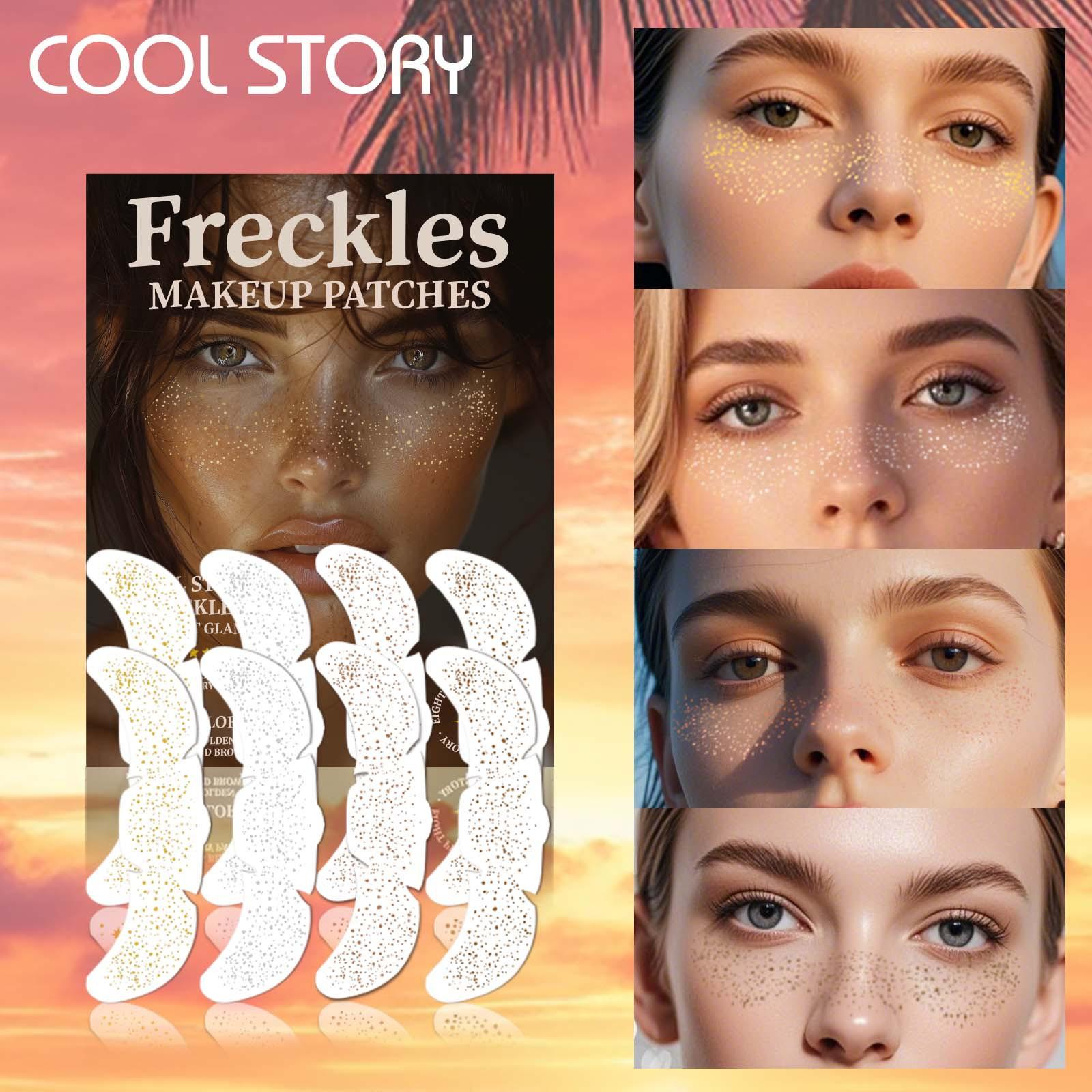 

8 шт./кор. наклейка-татуировка в виде поддельных веснушек для лица, пластырь для макияжа с веснушками, водостойкие долговечные одноразовые наклейки-татуировки с натуральными веснушками