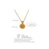 Yhpup Ocean Style 316L Stainless Steel Casting Zirconia Metal Shell Necklace Fashion Pendant Trendy Summer Jewelry Waterproof