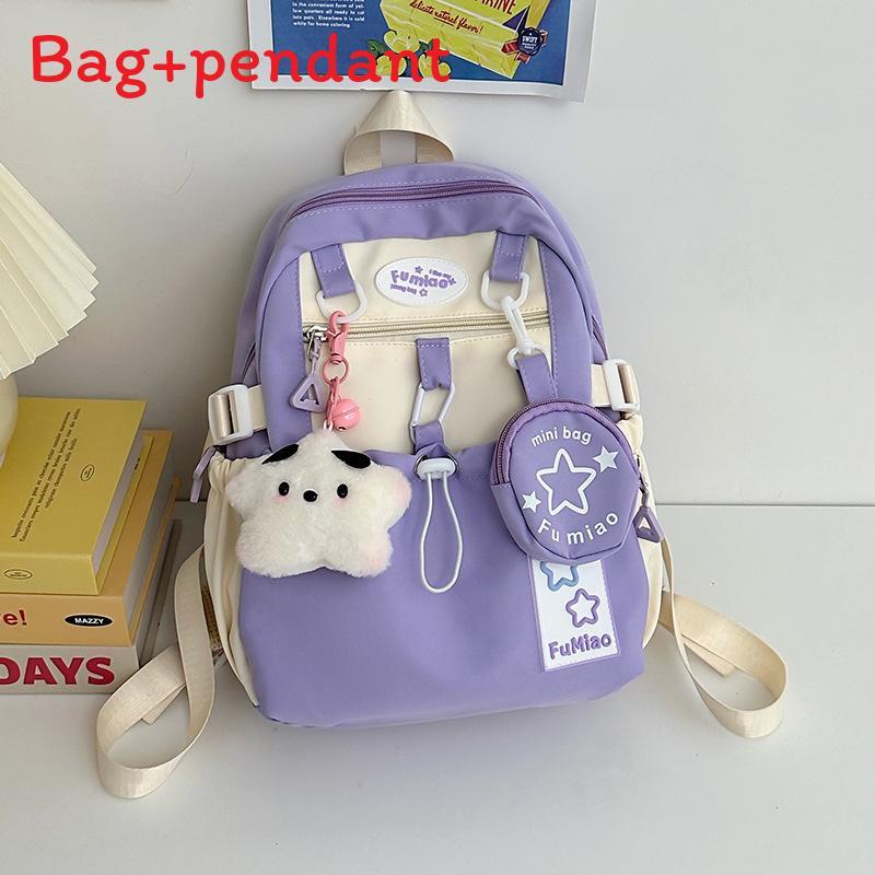 Summer Star Backpack For Girls With Waterresistant Nylon And Laptop Fit For Daily Use