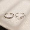 Exquisite Sparkling Inlaid Zirconia Double Layer Women'S Ring For Ladies Engagement Jewelry Party Accessories Gift