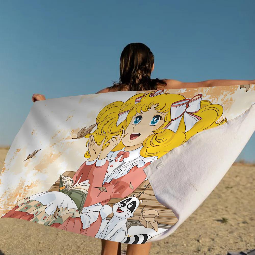 Anime Manga C-Candy C-Candy Microfiber Blanket Quick Drying Beach Towels Oversized Printing Super Absorbent Pool Towel Blanket