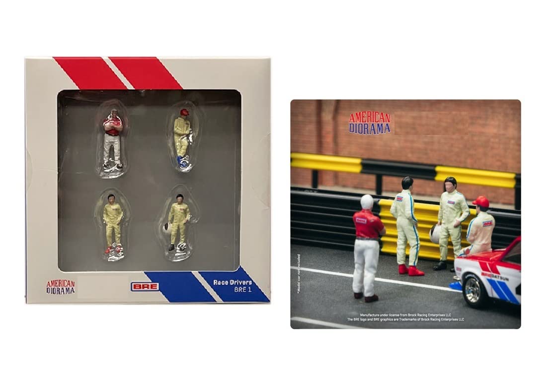 

American Diorama BRE Racing Driver Tarma Works Collaboration Metal Figure Set Figures, 164 T64F-006-BRE (4 Figures)