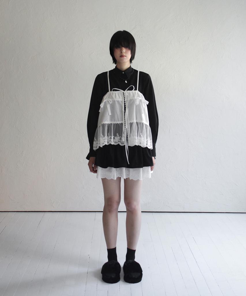 Rubati Ruffle Shirt Mini Dress_Black