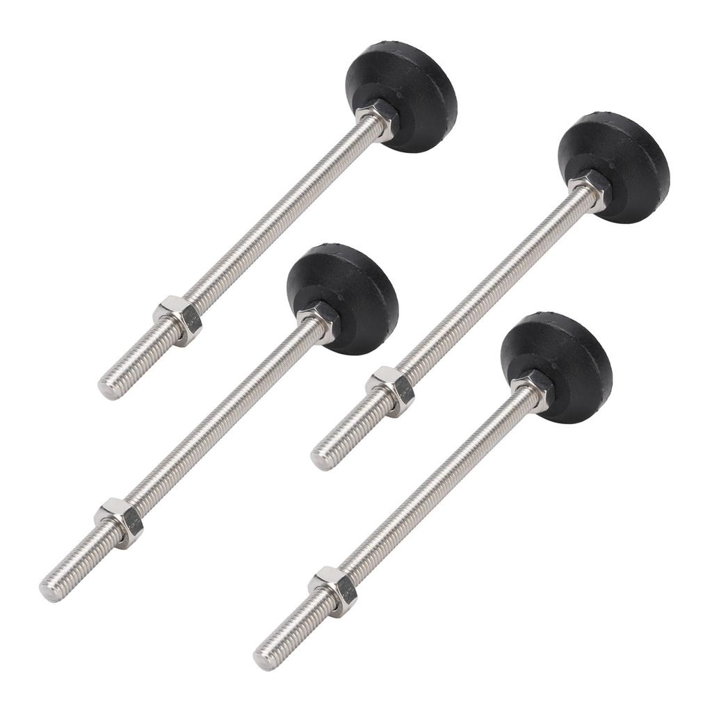 4PCS Leveling Feet Black Color Round Stable 100mm Height Adjustable Furniture Leveling Feet for
