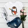 Unisexs Summer Short Sleeve Cute Cartoon Penguin Graphic Casual Tshirt