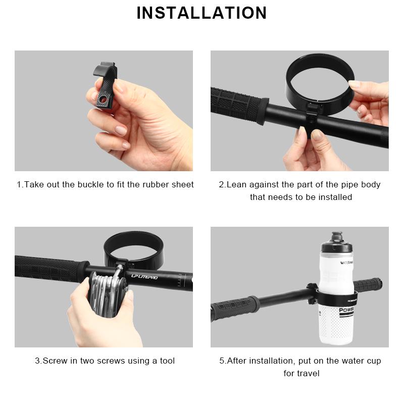 Suporte para garrafa de bicicleta RIDERACE Suporte para copo de café Suporte para guidão de bicicleta Suporte de liga de alumínio Retro para ciclismo Suporte para copo de chá