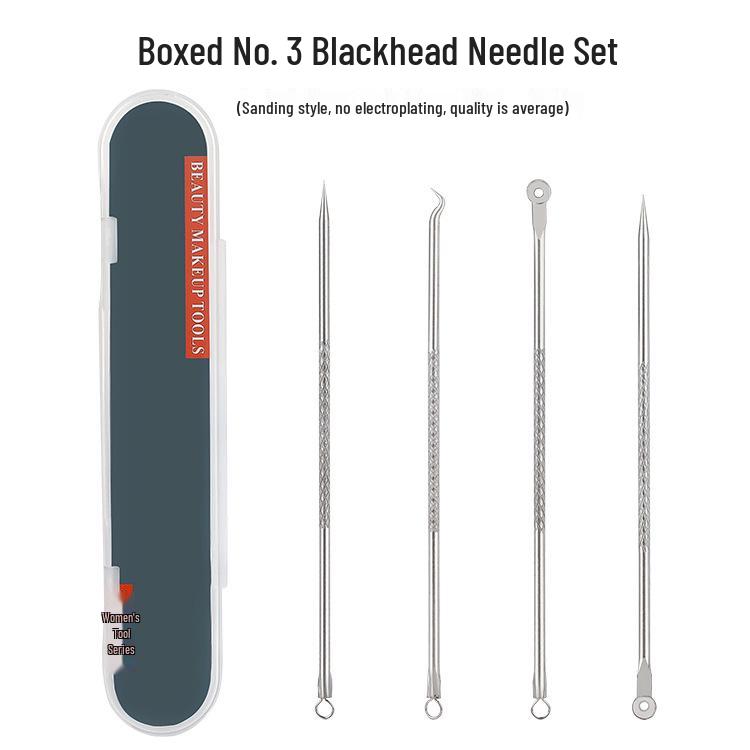 4-Piece Blackhead & Acne Remover Kit - Double-Ended Pimple Popper Tools