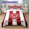 Sheffield United FC Individuelles Namens-Text Bettwäscheset 1 Bettbezug+2 Kissenbezüge Fußball-Logo Personalisierte Geschenkidee für besonderen Anlass Schlafzimmerdekoration