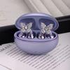 Earbuds FreeClip Borboleta Diamante Clipe de Orelha: Brinco Feminino Elegante, Luxuoso, de Alta Classe