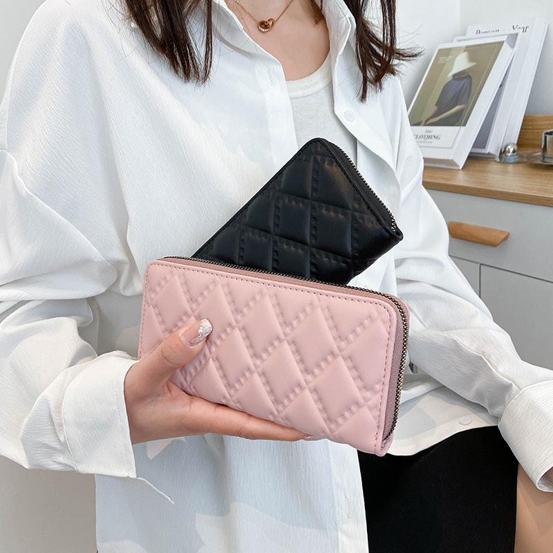 

Women s Long Embossed PU Leather Wallet with Multiple Card Slots and Phone Pocket