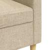 3 Seater Sofa Cream 210 Cm Fabric