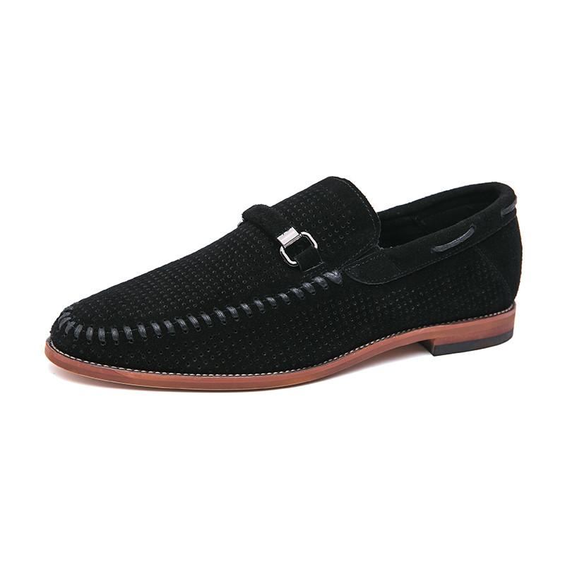 Fashion High Quality Casual Suede Leather Shoes Men Handmade Designer Green Loafers Men Flat Mocasines Breathable Formal Man Shoes 2024