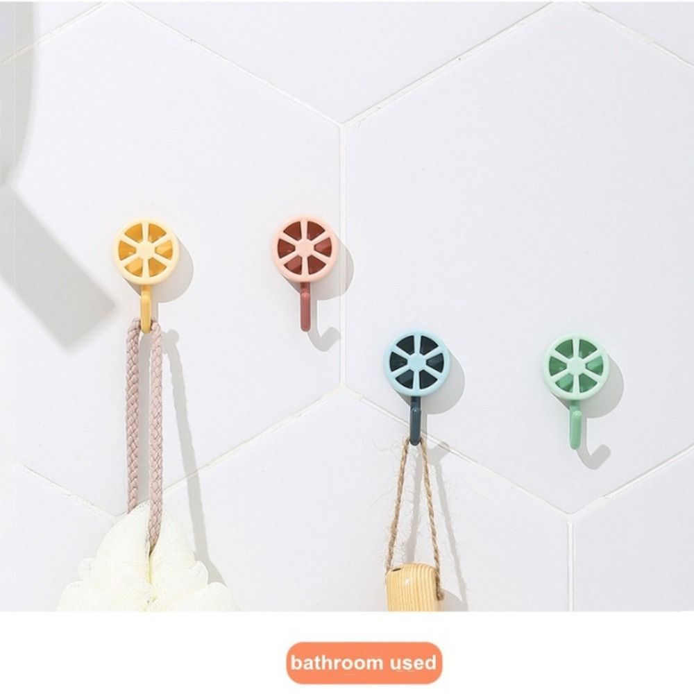 Punch-free Self Adhesive Hooks Lemon Key Bag Hooks New Towel Coat Hooks
