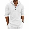 Herren Uni Kapuzenpullover Langarm Waffelstruktur Locker Freizeit Sport Sweatshirt