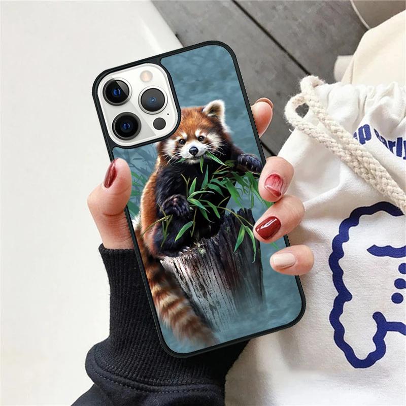 Red Panda Cute Animal Phone Case For iPhone 17 Air 15 16 Cover  11 13 14 Pro Max 12 Plus Max Fundas