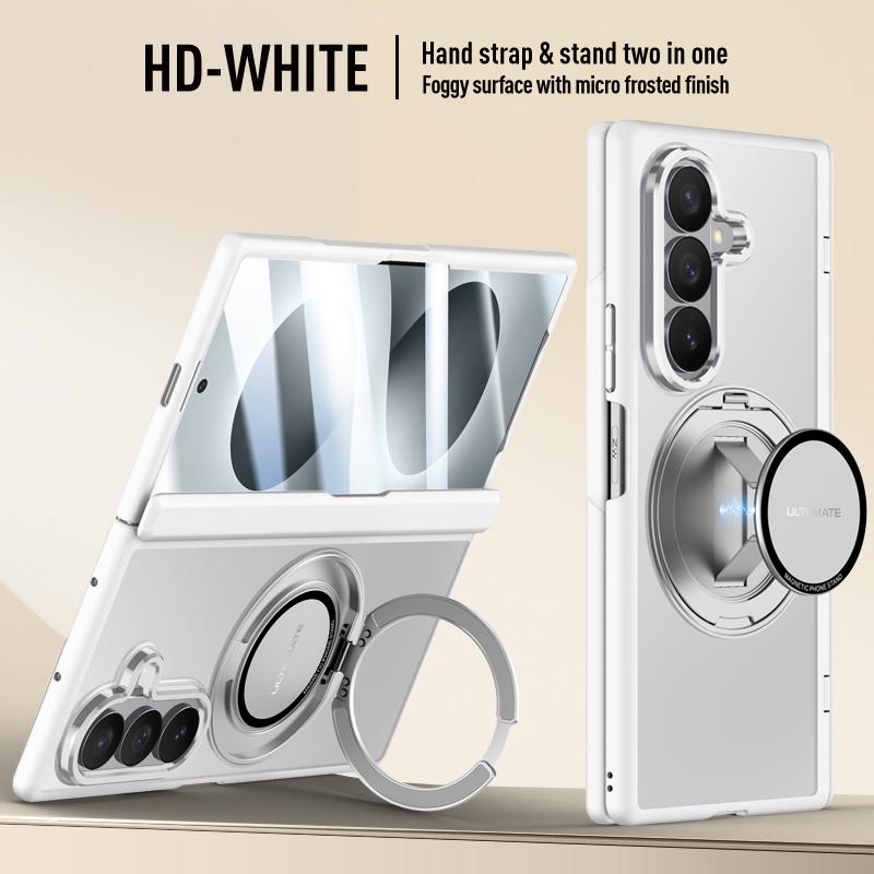 Matný matný kryt pro Samsung Galaxy Z Fold8 Ultra/Fold 8 Ultra/360° otočný magnetický držák Řemínek na ruku S krytem na skleněnou obrazovku