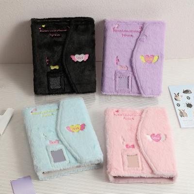 A5 Cartoon Pluszowy Album na Zdjęcia Magnetyczny 3-calowy Kpop Photocard Storage Holder Mini Karty Celebrity Idol Photo Binder Kolekcja Zdjęć Książka