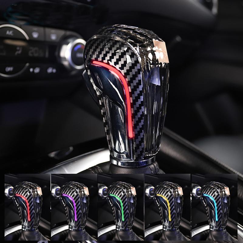 Crystal Gear Shift LED Is Suitable For Mazda CX-3/5/6/8 Seven Color Lighting Car Modification Parts Crystal LED Gear Head