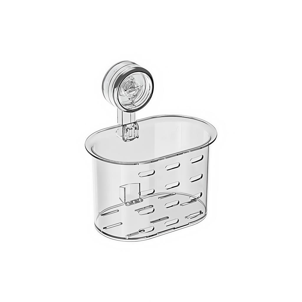 Wall Mount Suction Cup Wall Mount Corner Storage Shelves Shampoo Holder Cosmetic Rack Shower Drain Basket Bathroom Organizer