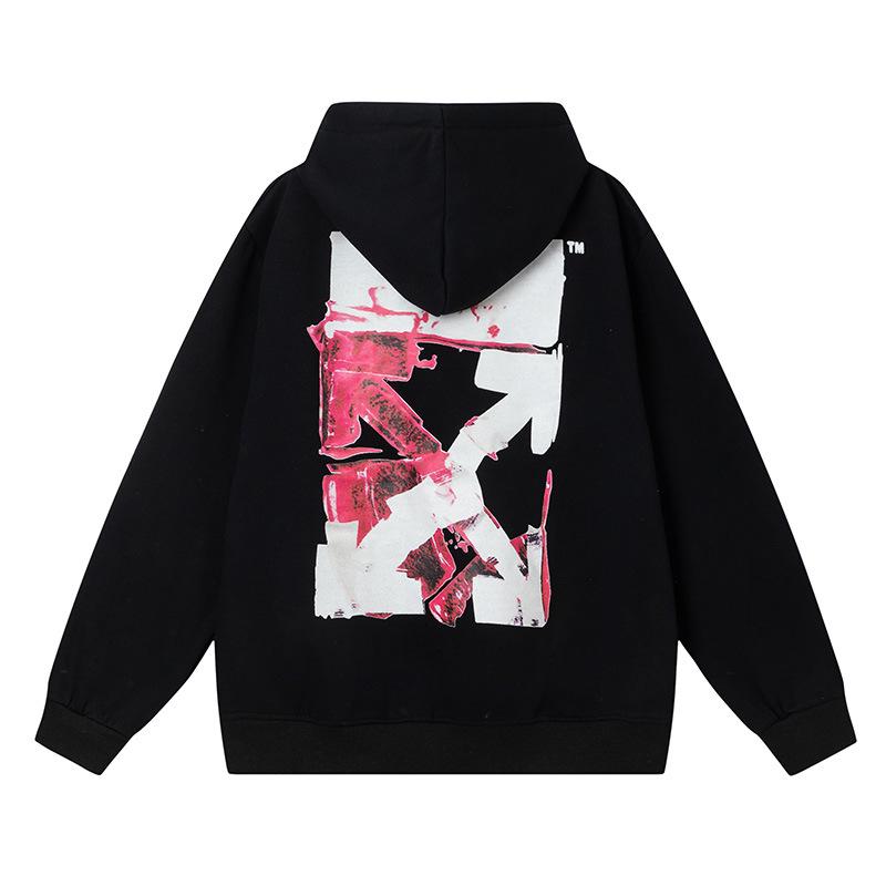 2023 Autumn/Winter Pink 3D Arrow Hoodie with Velvet Lining