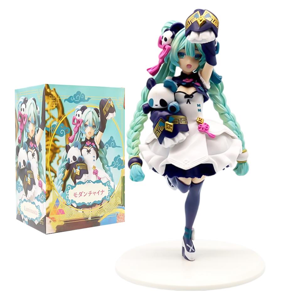 Anime Figure Cherry Blossoms Dress Action Figures Kawaii Swimsuit Vocaloid Pvc Collectible Model Toys Girl Gift