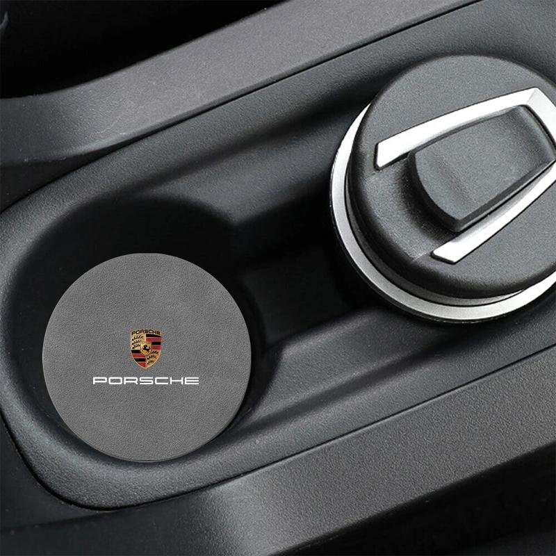 Car Anti Slip Insert Cup Coasters Car Accessories For Porsche Cayenne Panamera Macan Boxster 911 Carrera-GT 944 918 917