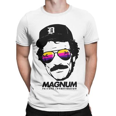 Magnum PI T Shirts Men Pure Cotton Novelty TShirt Crew Neck Tee Shirt Short Sleeve Clothes Classic