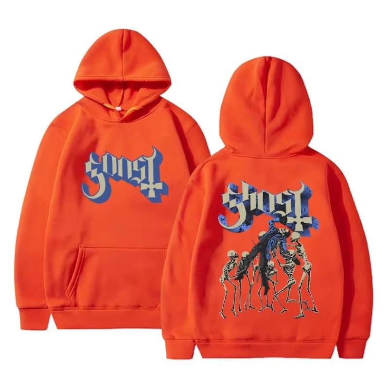 Rock Band Ghost Hoodie Skeleton Graphic Hoodies Men Vintage Hoodies Women Men Long Sleeve Hooded Sweatshirts Unisex Cool Casual