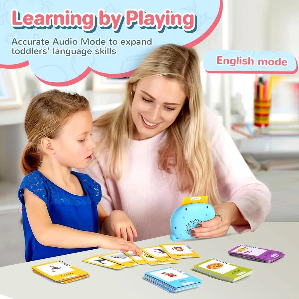 Baby Early Educational Talking Flash Cards Language Trainning Cards Sight Words for Toddler Montessori Toys Speech Christmas