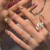 Niche Wave Skirt Ring Minimalist Blogger-Approved Open Finger Ring Stylish Unique Design Statement Jewelry for Women