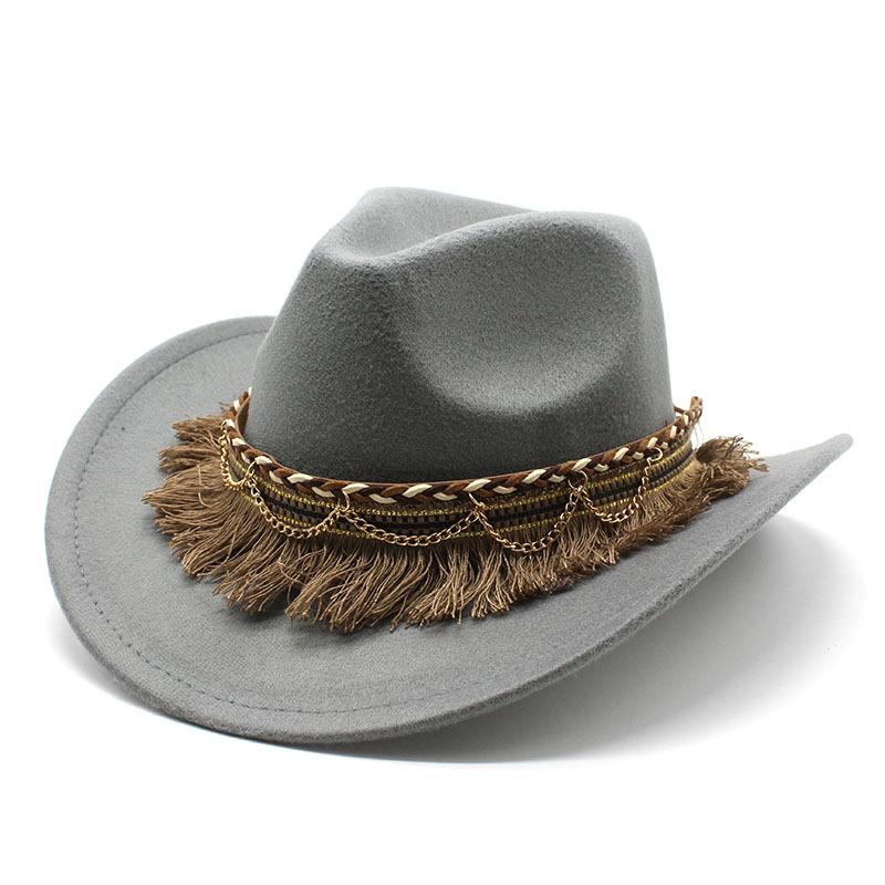 Vintage Western Cowboy Hat Cowboy Hat Felt Hat Wool Top Hat Ethnic Style Hat Vintage Jazz Hat