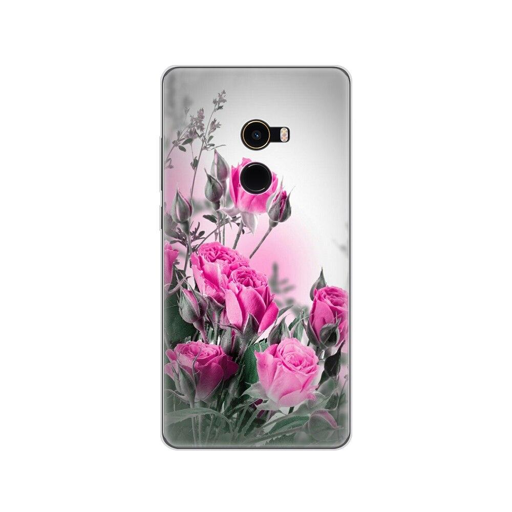 Soft Case for Xiaomi Mix 2 Silicon Case for Xiaomi Mi Mix 2 Mix2 Back Cover Protective Printing Transparent Coque