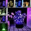 Night Light 3d Paw Patrol Toys Illusion Lamp 7 Colors Changing Desk Led Lights